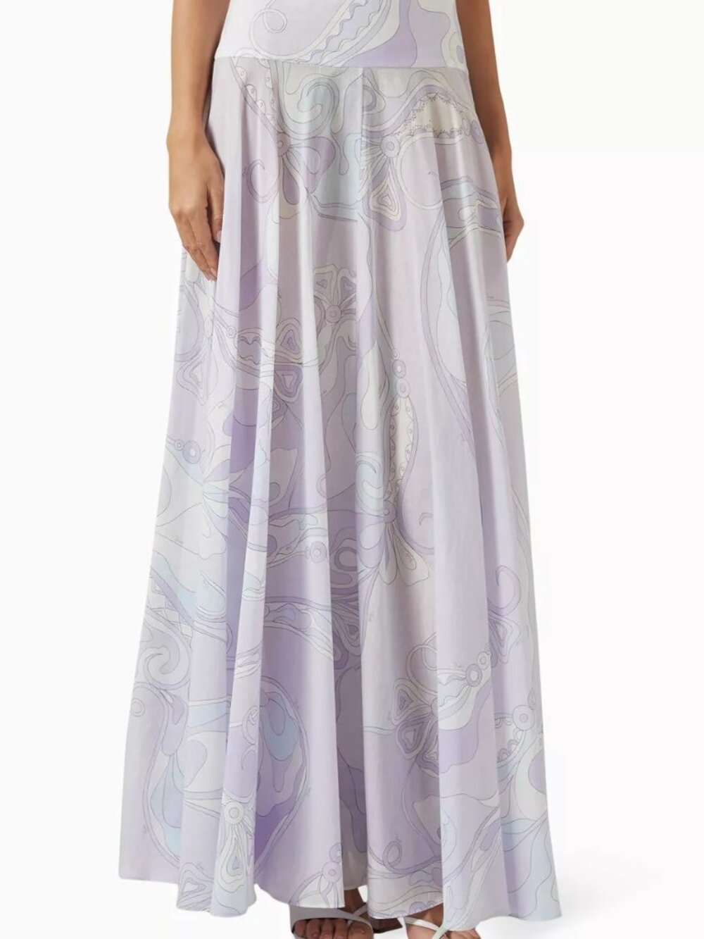 Pucci Orchidee-print Maxi Skirt in Cotton-muslin - Picture 2 of 9